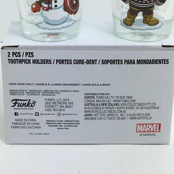 Funko Marvel Shot Glasses Toothpick Holder Thanos Captain America Snowman X-Mas - Picture 7 of 12